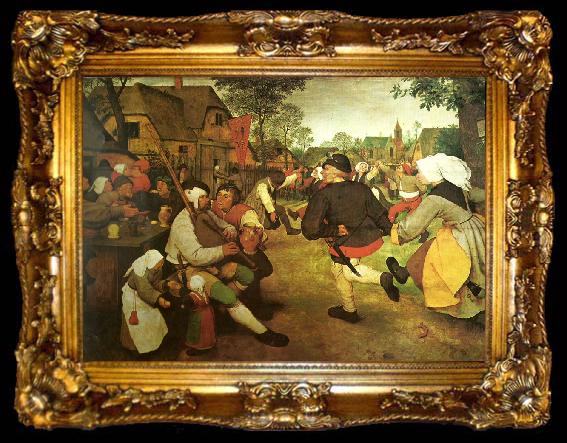framed  Pieter Bruegel bonddansen, ta009-2